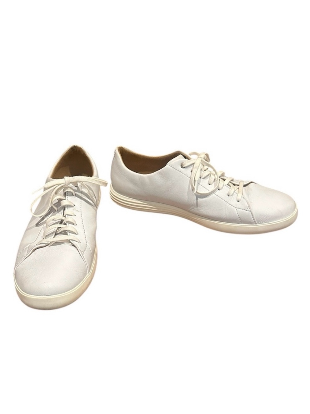 Cole Haan Crosscourt II Leather Lace Up Casual Sneakers C26515 White Mens Sz 12